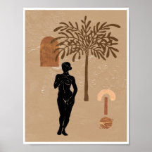 Arte Boho Astro Deusa Celestial Palma Arco