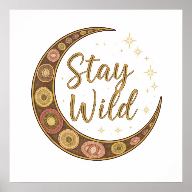 Poster Arte Boho Celestial: Estrela Guia Estandarte da Lu (Frente)