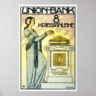 Poster Arte bonita Nouveau de Jugendstil do austríaco