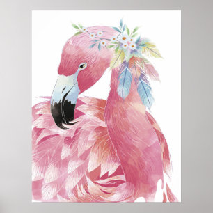Poster Arte bonito 2 do flamingo