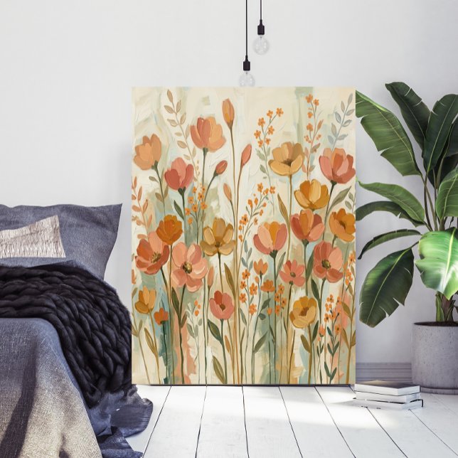 Poster Arte Botânica de Flores Abstratas Caprichosas para (Criador carregado)