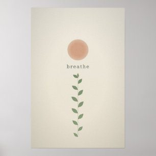 Poster Arte Botânica de Salvia para Escritório na Parede