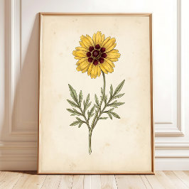 Poster Arte Botânico Vintage em Tela
