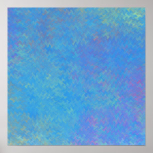 Poster Arte Brilhante Azul Marmoreada