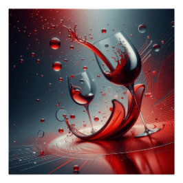 Pôster arte brilhante em parede