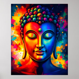 Poster Arte Buda Contemporânea Colorida Abstrato