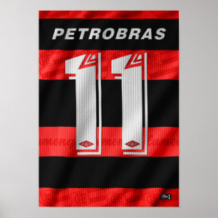 Poster Arte Camisa Flamengo (Romário) 1996