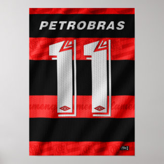 Poster Arte Camisa Flamengo (Romário) 1996