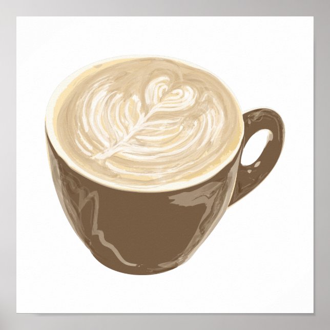 Pôster arte cardíaca do café (Frente)