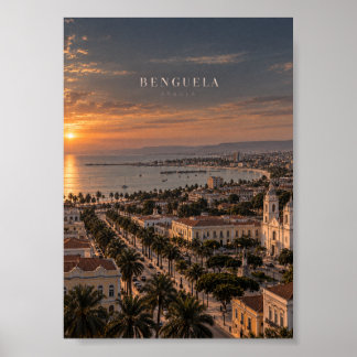 Poster Arte Cinematográfica Monocromática da Cidade de Be