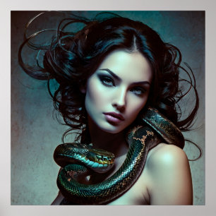 Poster arte cobra mulher