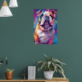 Poster Arte Colorida Bulldog