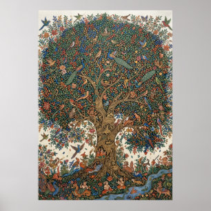 Poster Arte Colorida da Árvore da Vida