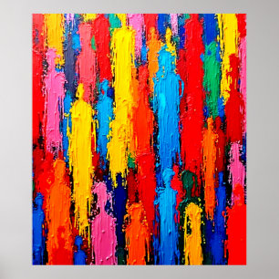 Poster Arte Colorida de Conexão Humana