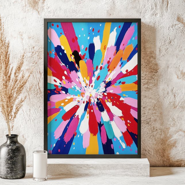 Poster Arte Colorida de Parede com Salpicos de Expressão  (Criador carregado)