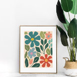 Poster Arte Colorida do Mercado da Flor do Groovy<br><div class="desc">Arte Colorida do Mercado da Flor do Groovy</div>