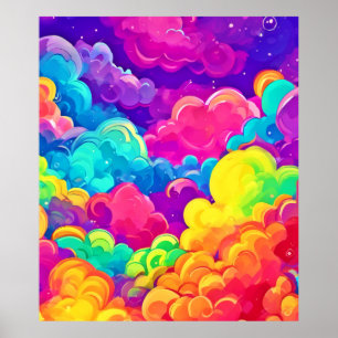 Poster Arte Colorida na Paisagem