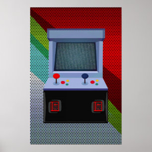 Poster Arte Colorida para Parede de joystick de Jogo de V