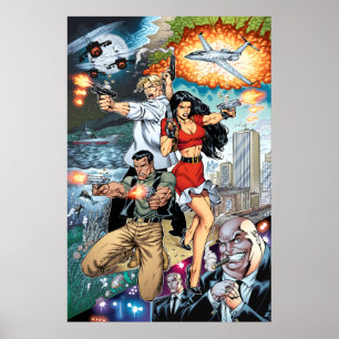 Poster arte cómica da ação do guisado de B@stard pelo 