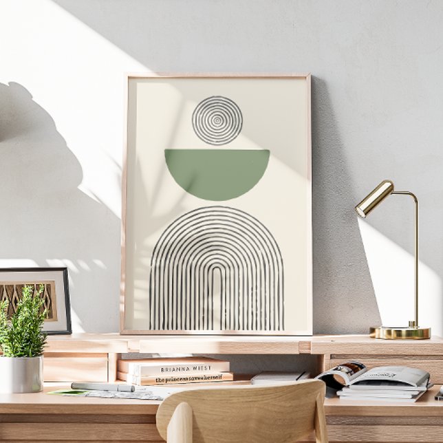 Poster Arte contemporânea mínima com arco geométrico (Criador carregado)