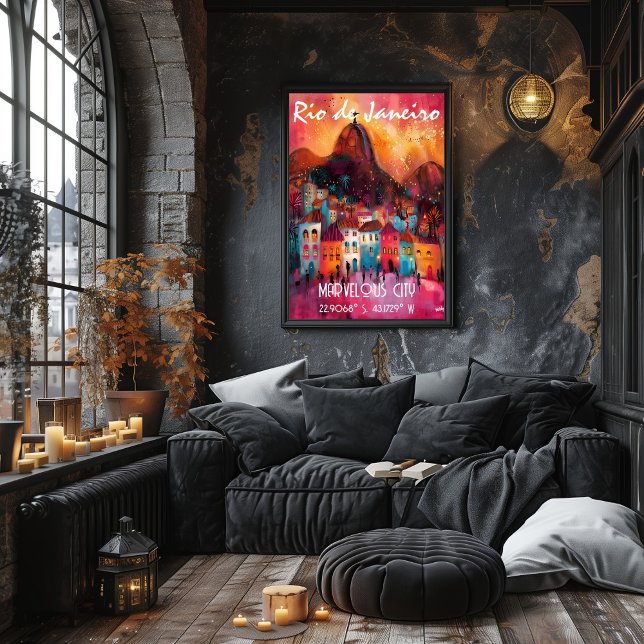 Pôster Arte Contemporáneo de Rio de Janeiro vibrante. (Criador carregado)