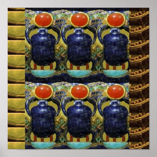 Poster Arte CÓSMICA do EGÍPCIO da conexão da energia e