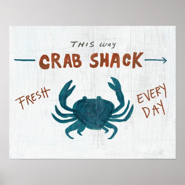 Pôster Arte Costeira | Crab Shack (Frente)