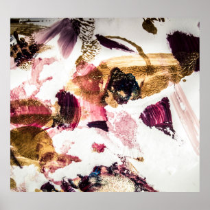 Poster Arte criativa abstrato Dourada Sparkles