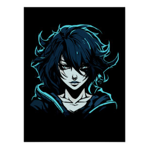Pôster Arte Criativo de Anime para Parede Garotas 17