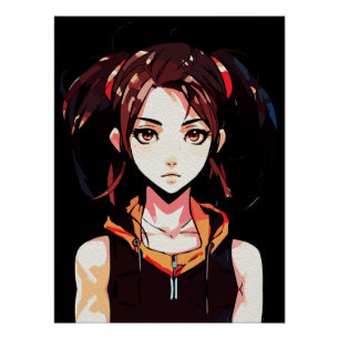Pôster Arte Criativo de Anime para Parede   Garotas 23