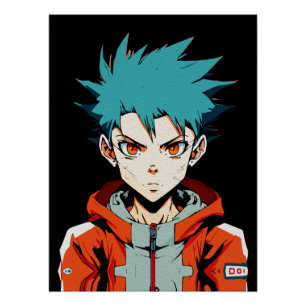Pôster Arte Criativo de Anime para Parede   Rapazes 03