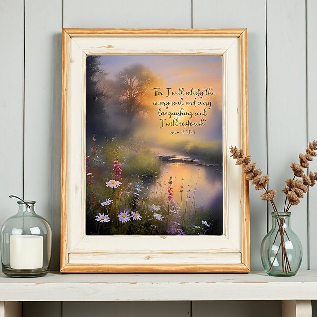 Poster Arte cristã de flores silvestres Reabastecer (Criador carregado)