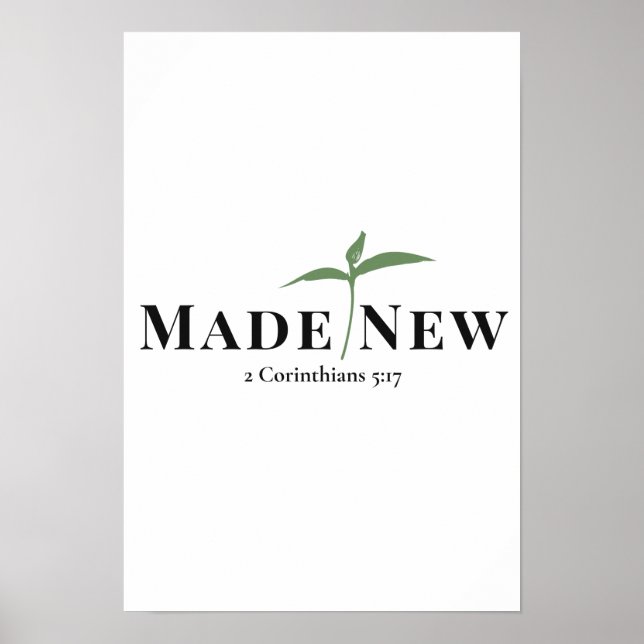 Poster Arte Cristã de Parede Feita Nova | 2 Coríntios 5:1 (Frente)