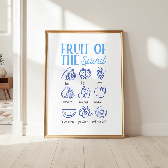 Poster Arte Cristã Fruta do Espírito para Parede (Criador carregado)