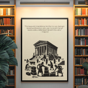 Poster Arte cristã minimalista para casa e igreja