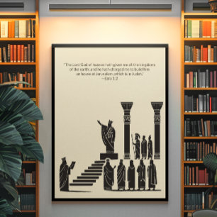 Poster Arte cristã minimalista para casa e igreja