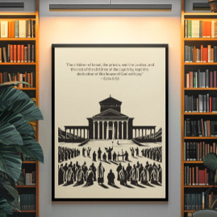 Poster Arte cristã minimalista para casa e igreja