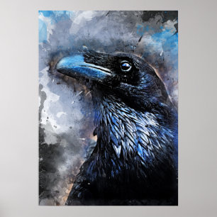 Pôster Arte Crow #corvo #pássaro #animais