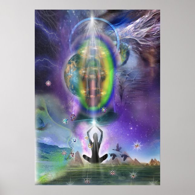 Poster Arte Crown Chakra (Frente)