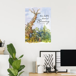Poster Arte da árvore de pinheiro Bristlecone da Escritur