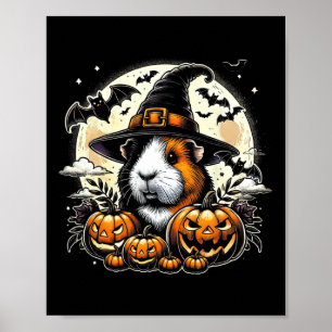 Poster Arte da Bruxa do Dia das Bruxas de Guiné