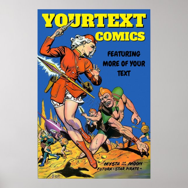 Poster Arte da Capa de Quadrinhos de Ficção Científica Vi (Frente)