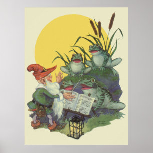 Poster Arte da capa de revista da música do vintage, cor