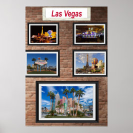 Poster Arte da Caverna do Homem Las Vegas.