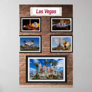 Poster Arte da Caverna do Homem Las Vegas.