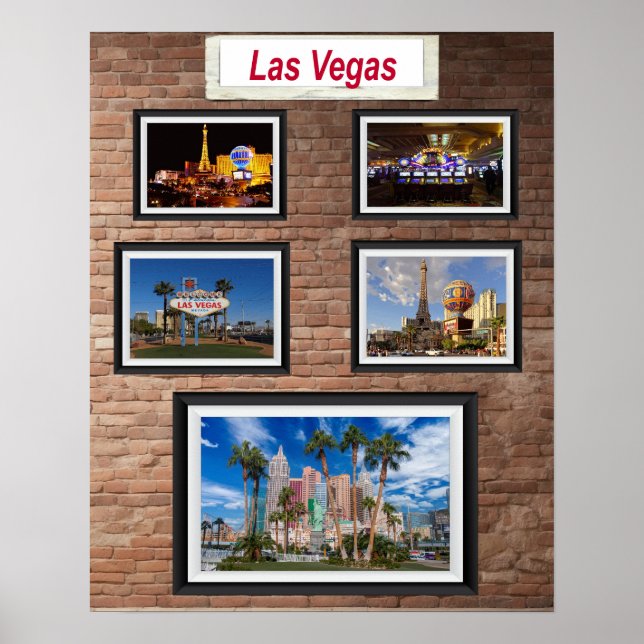 Poster Arte da Caverna do Homem Las Vegas. (Frente)