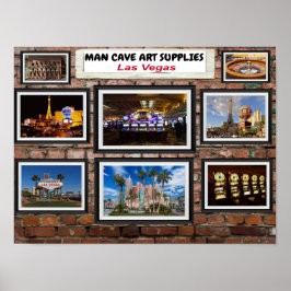 Poster Arte da Caverna do Homem Las Vegas.