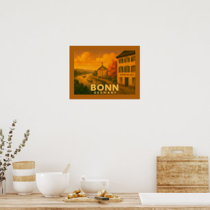 Poster Arte da Cidade de Bonn Alemanha