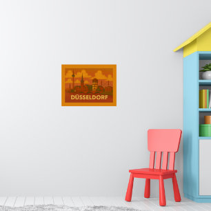 Poster Arte da Cidade de Düsseldorf Alemanha