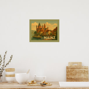 Poster Arte da Cidade de Mainz Alemanha
